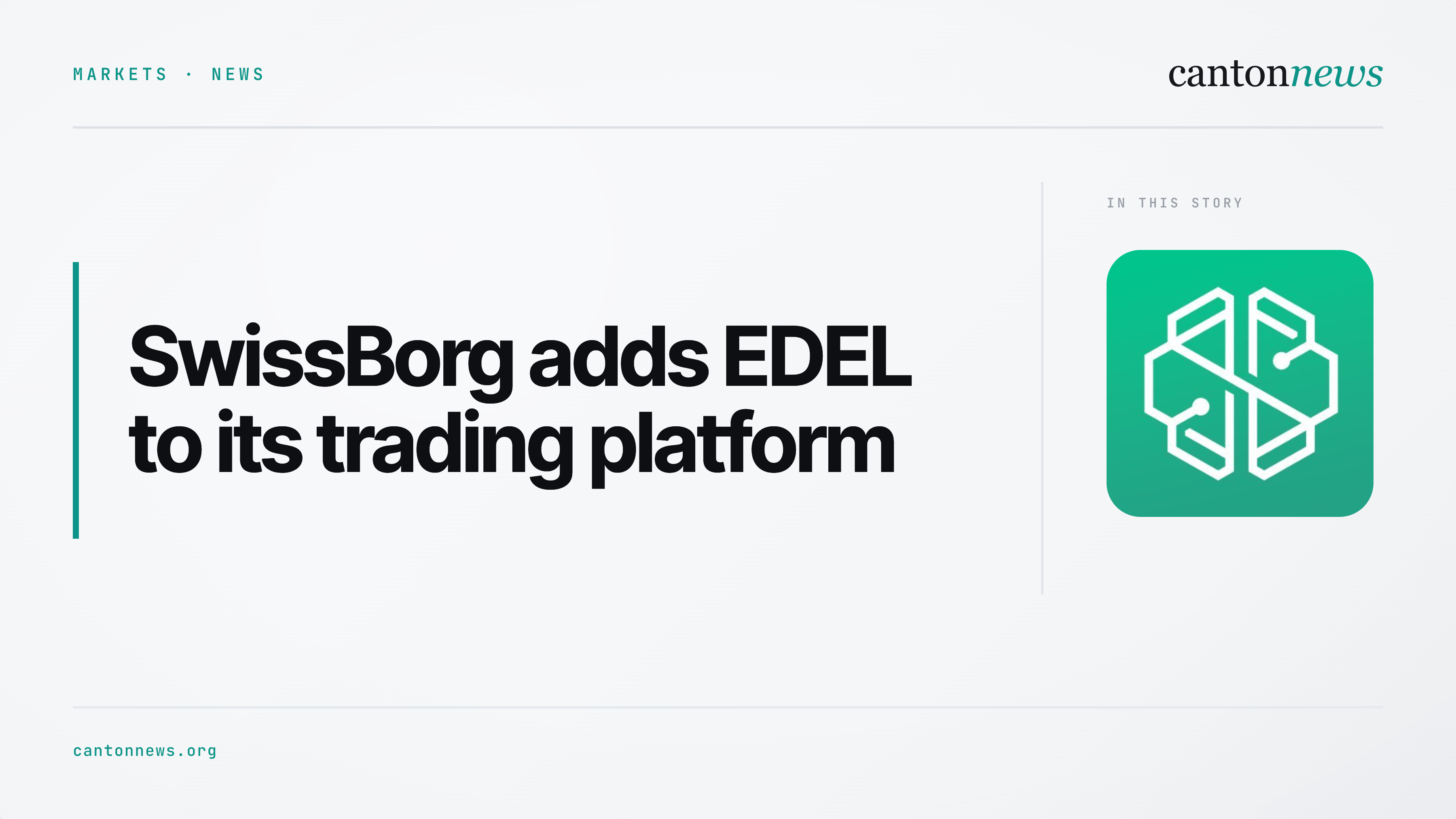 SwissBorg adds EDEL to its trading platform