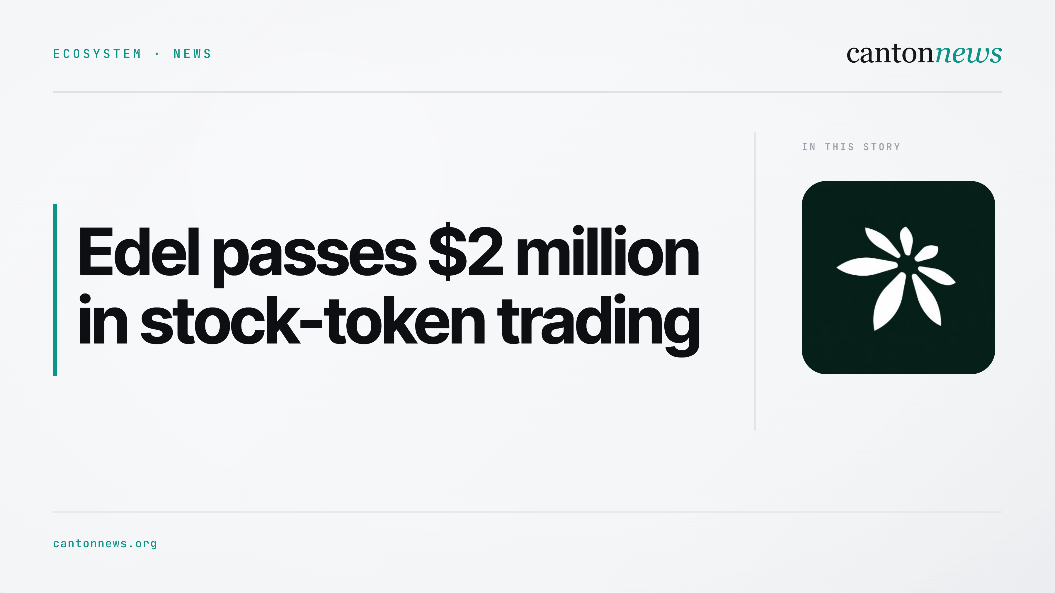 Edel passes $2 million in stock-token trading as staking plans take shape