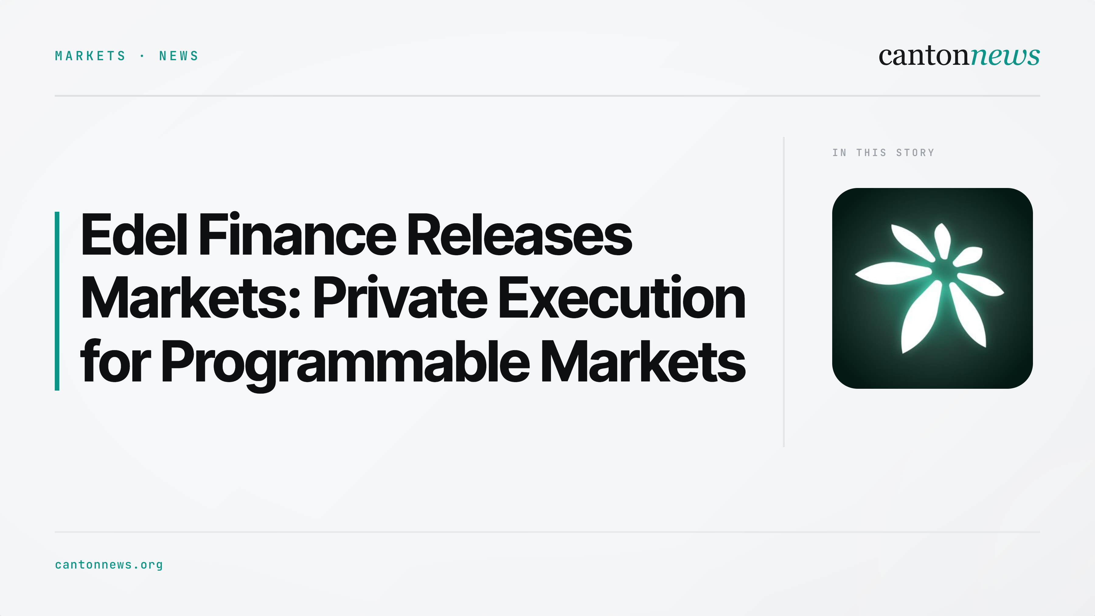 Edel Finance Prepares Canton-Native Perpetuals Venue for Tokenized Assets