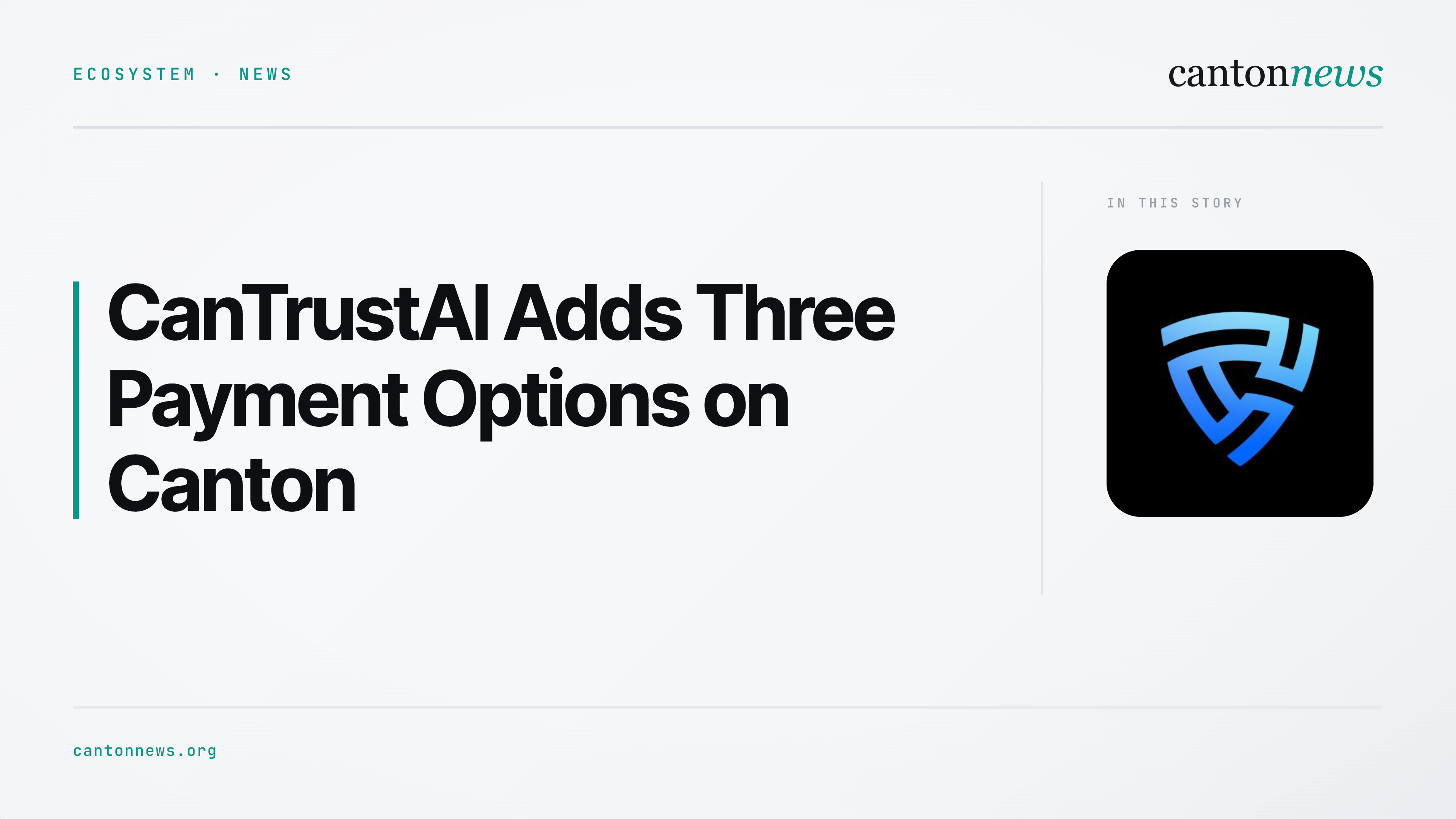 CanTrustAI Adds Three Payment Options for AI Access on Canton