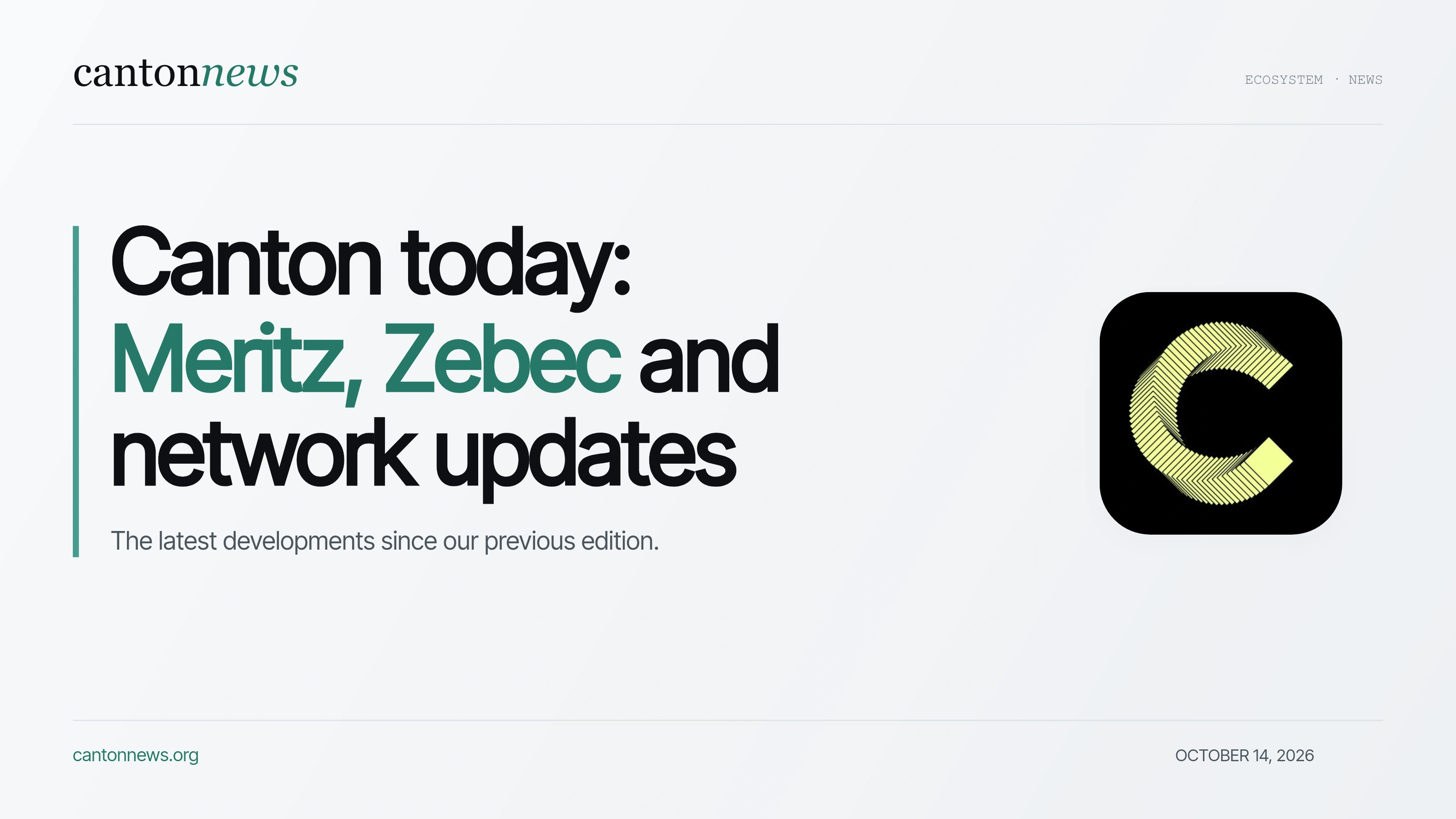 Canton today: Meritz’s tokenization plans, Zebec’s wallet move and nine more updates
