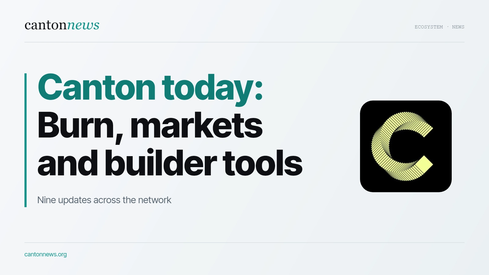 Canton today: Universal Burn sponsorship, cETH on Pinnaccle and builder proposals