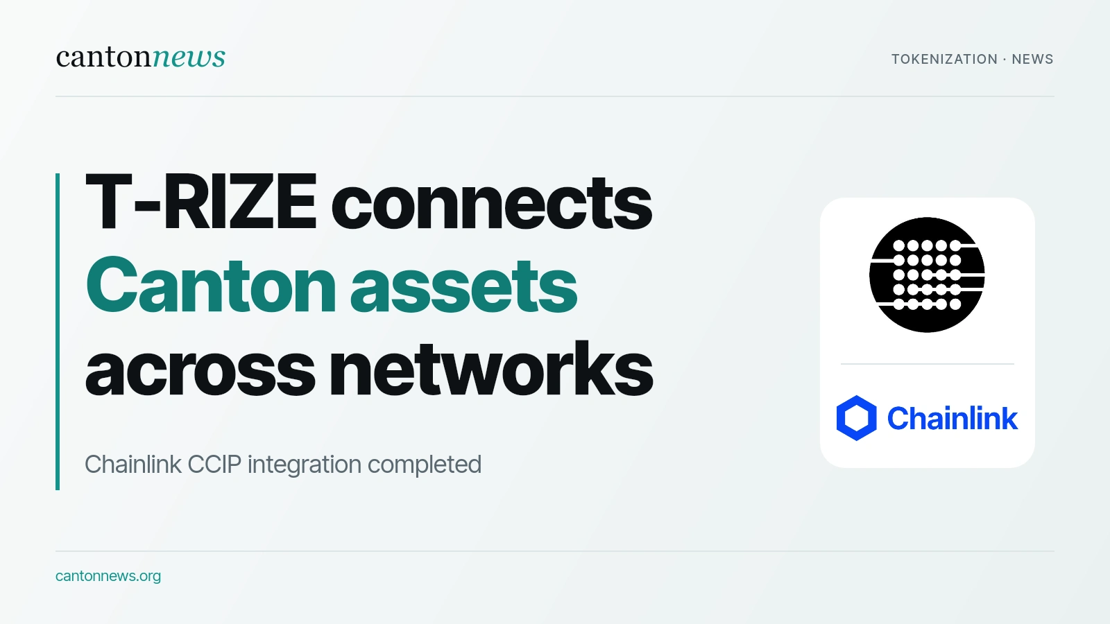 T-RIZE adds Chainlink CCIP for asset transfers to and from Canton